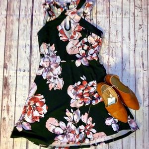 Black Floral Dress by  Charlotte Russe